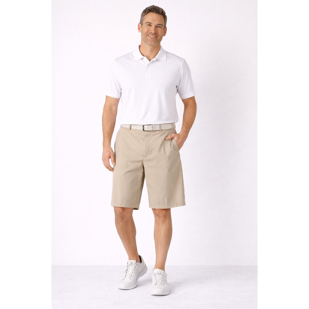 Nike‎ Golf Mens Pleated Khaki Shorts Tan Size 34 Casual Athletic Performance N26